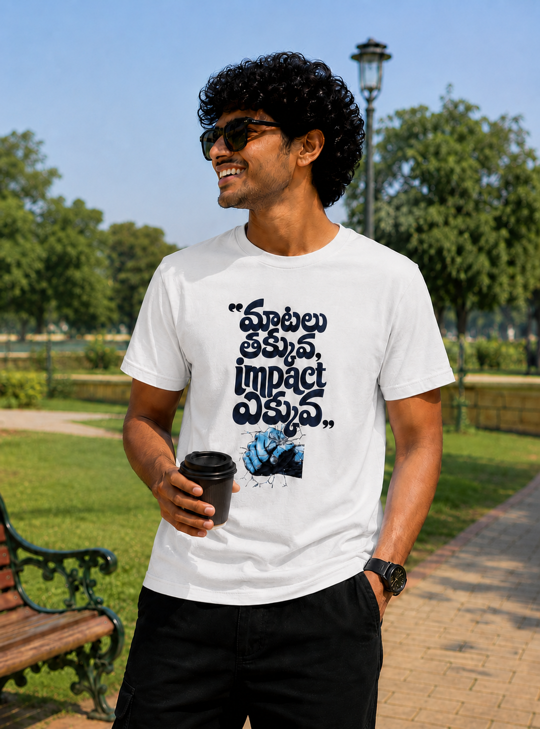 మాటలు తక్కువ, impact ఎక్కువ! T-Shirt for Boys
