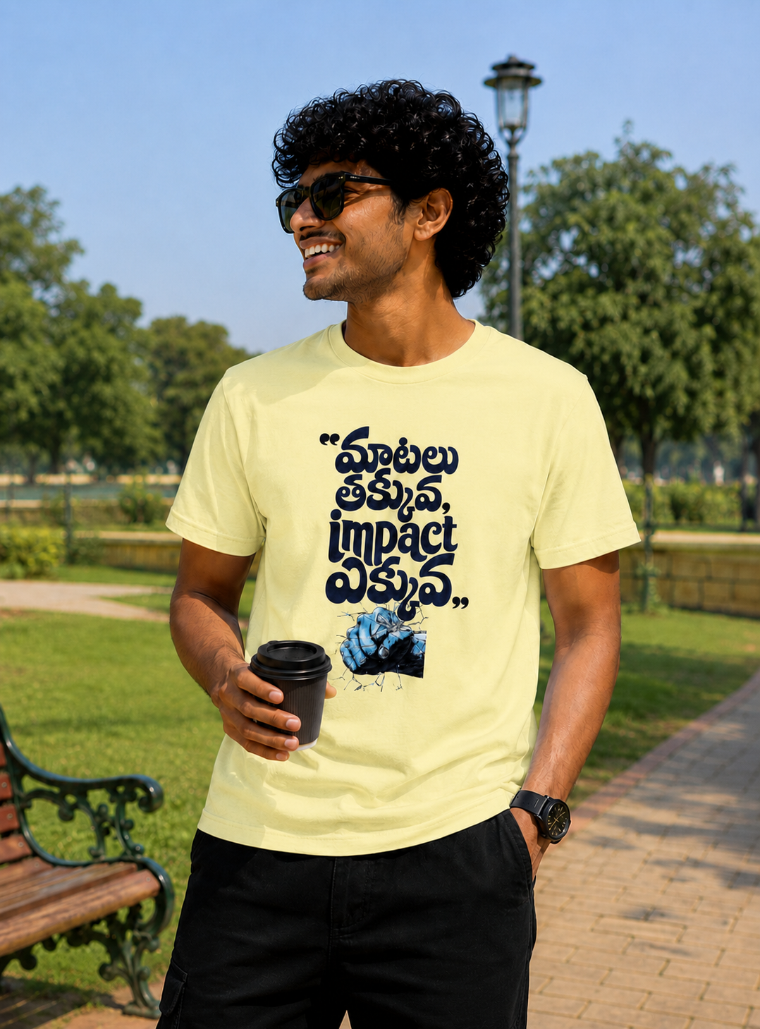 మాటలు తక్కువ, impact ఎక్కువ! T-Shirt for Boys