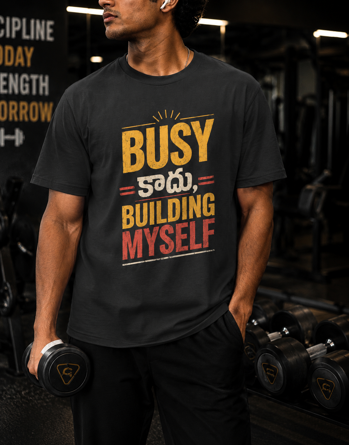 Busy కాదు, Building Myself T-Shirt for Boys