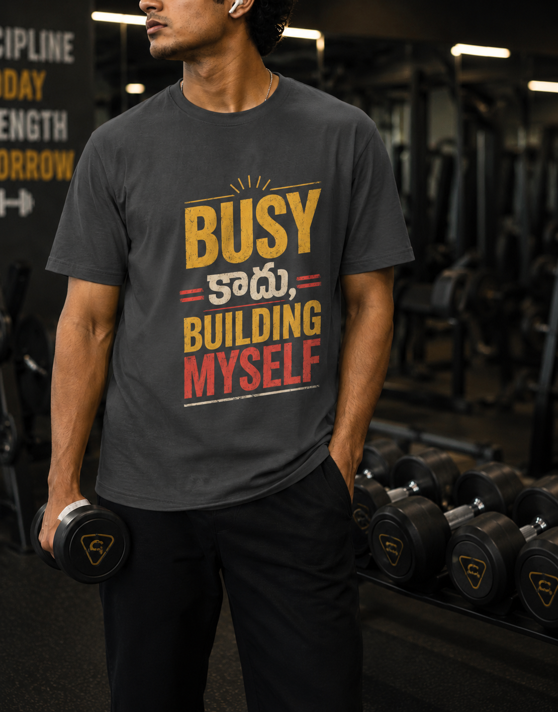 Busy కాదు, Building Myself T-Shirt for Boys