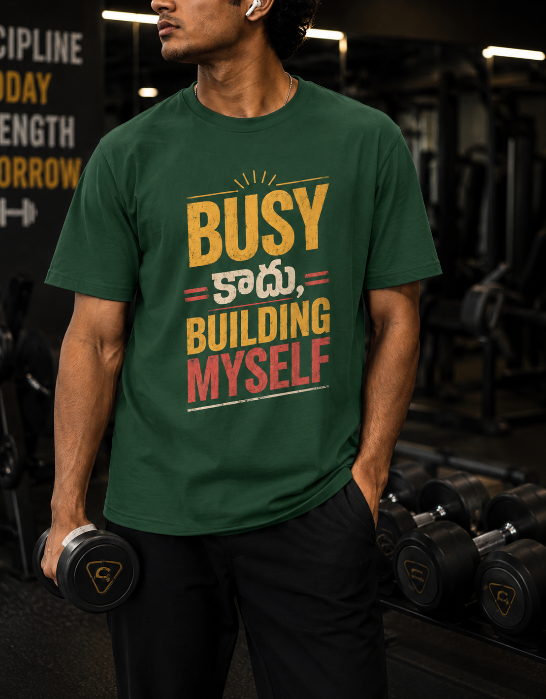 Busy కాదు, Building Myself T-Shirt for Boys