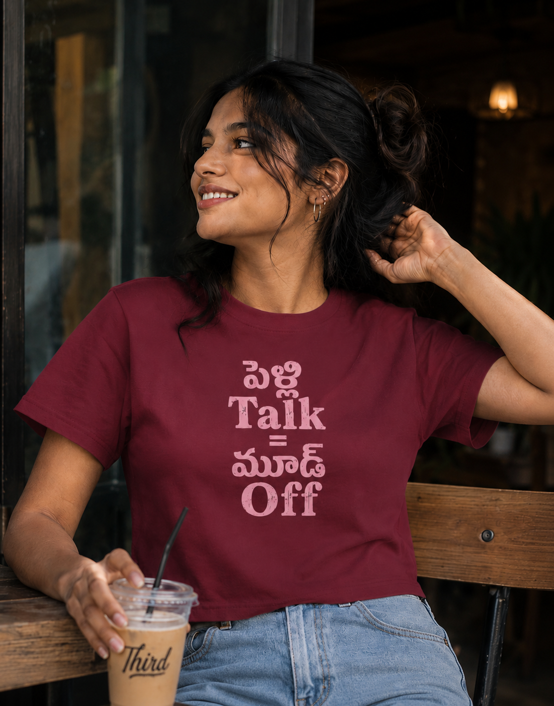 పెళ్లి Talk = మూడ్‌ Off T-Shirt for Girls
