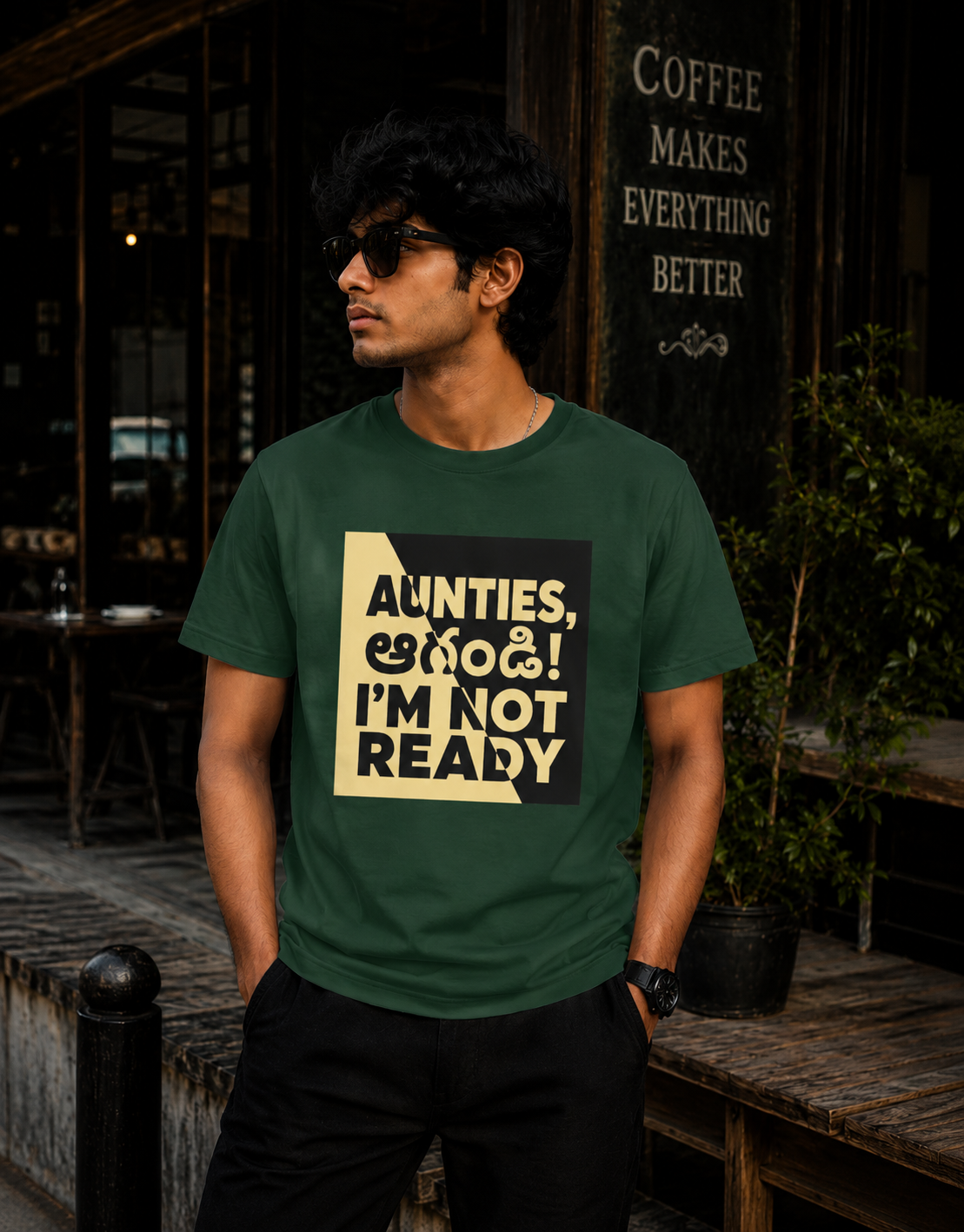 Aunties, ఆగండి! I’m Not Ready T-Shirt for Boys