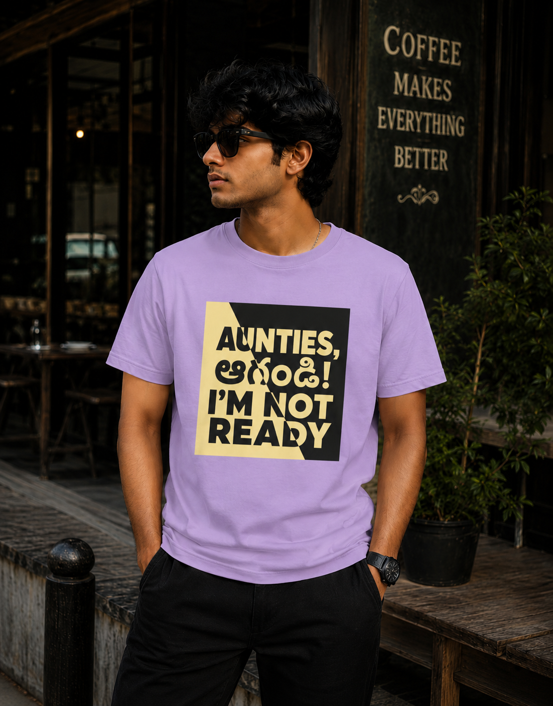 Aunties, ఆగండి! I’m Not Ready T-Shirt for Boys