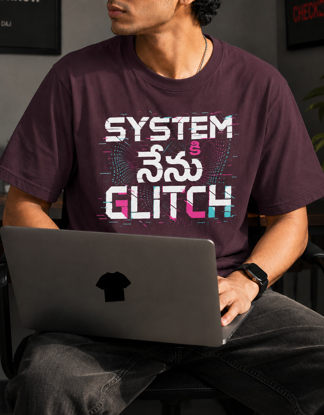 Systemకి నేను Glitch T-Shirt for Boys