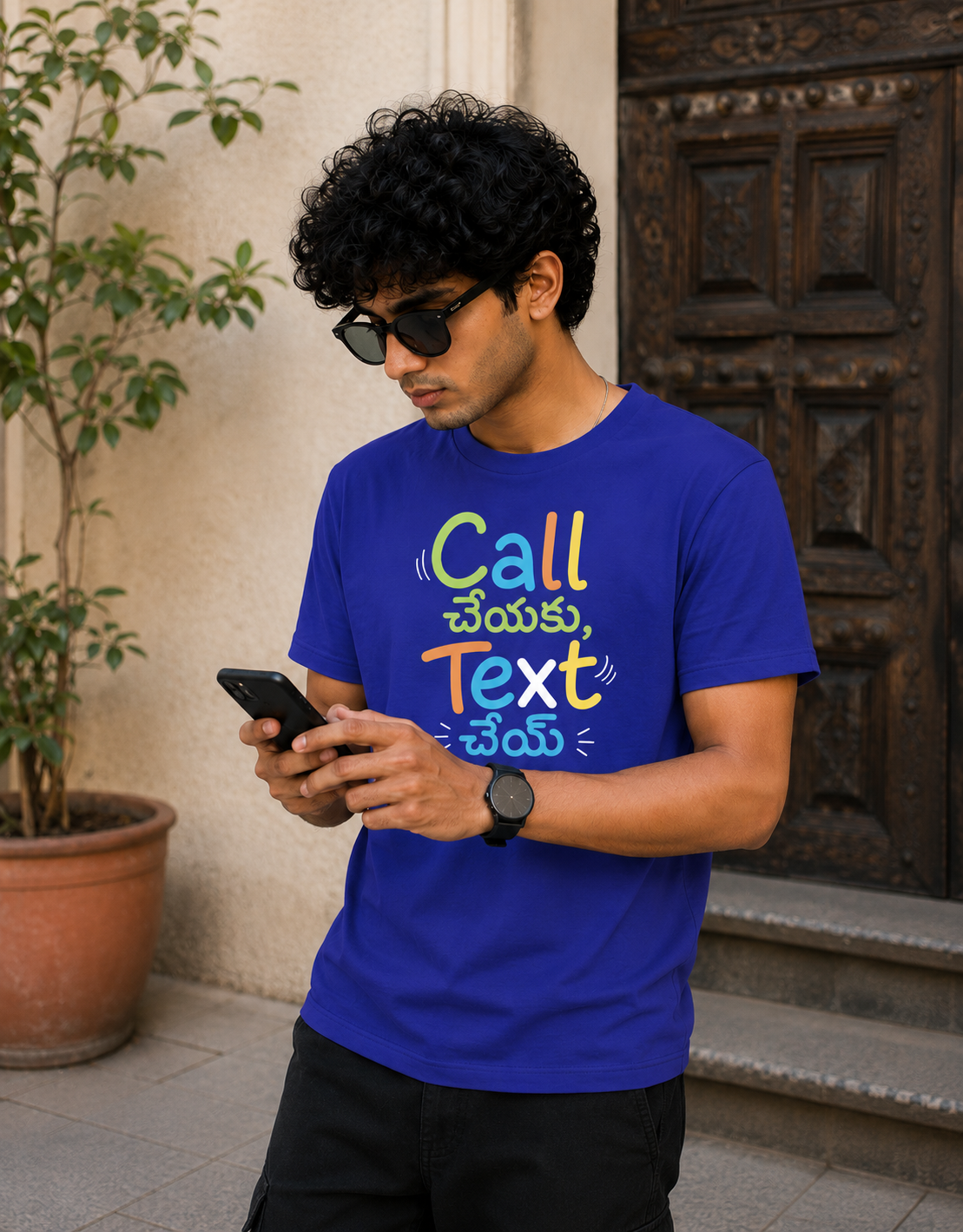 Call చేయకు, Text చెయ్ T-Shirt for Boys
