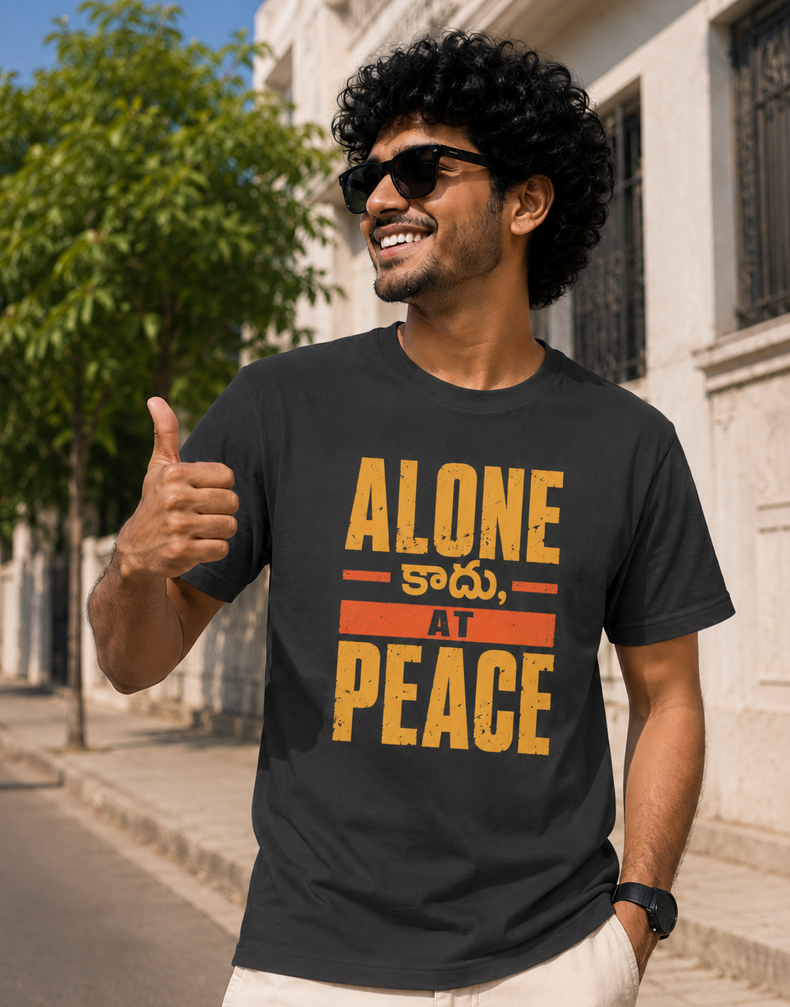 Alone కాదు, At Peace T-Shirt for Boys