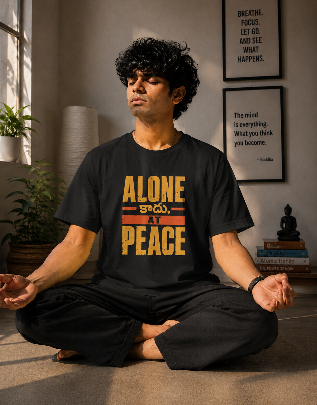 Alone కాదు, At Peace Oversized T-Shirt
