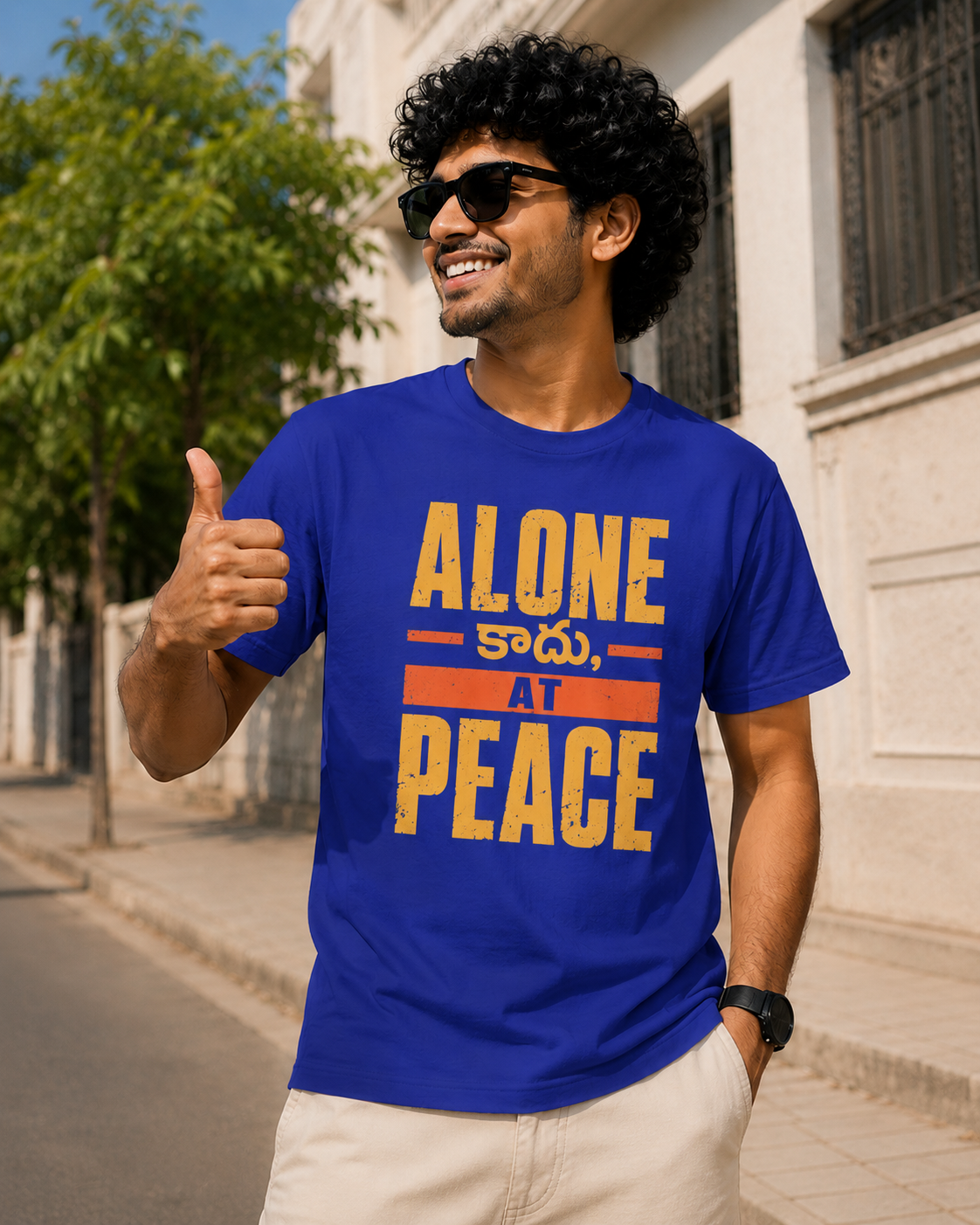 Alone కాదు, At Peace T-Shirt for Boys
