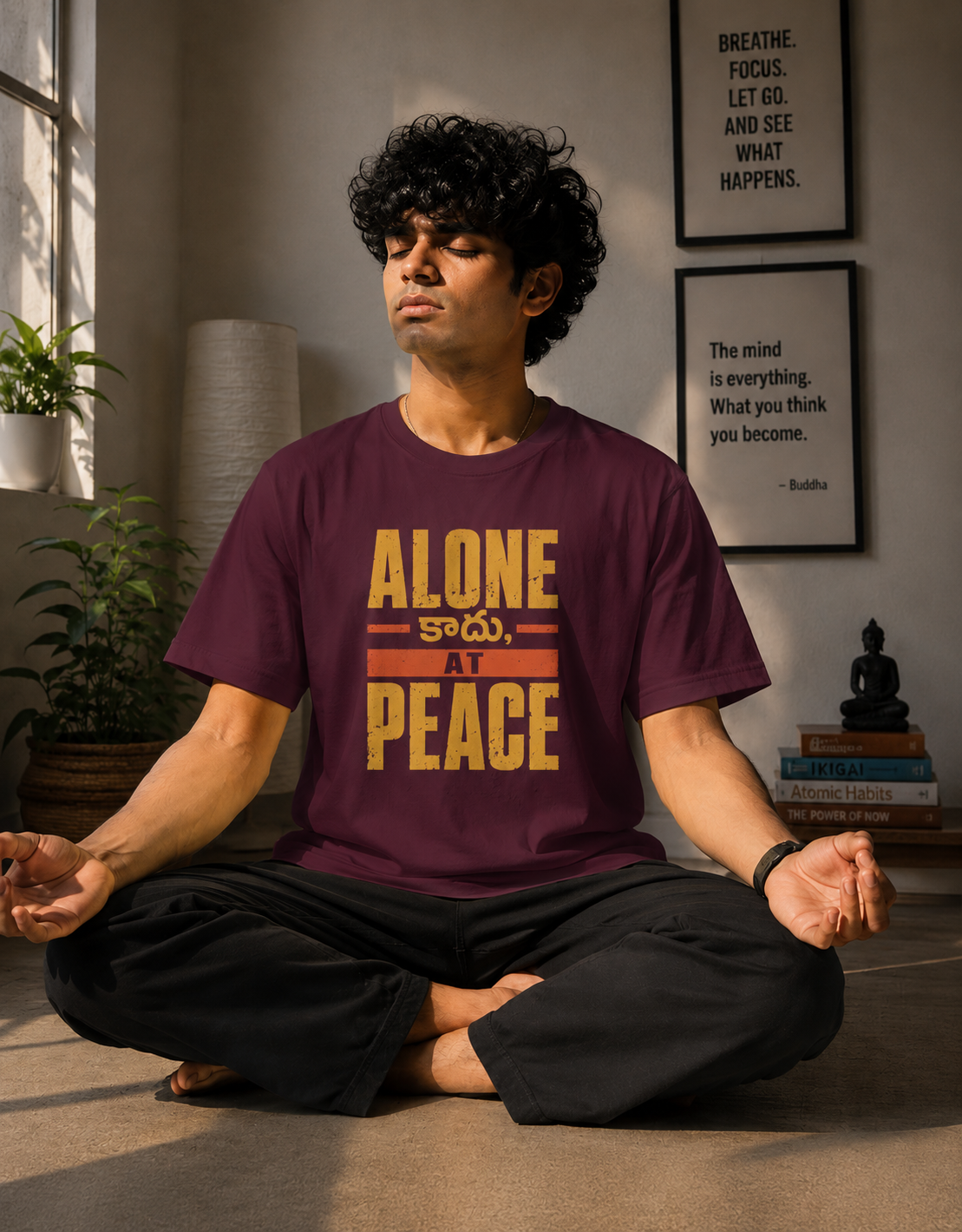 Alone కాదు, At Peace Oversized T-Shirt