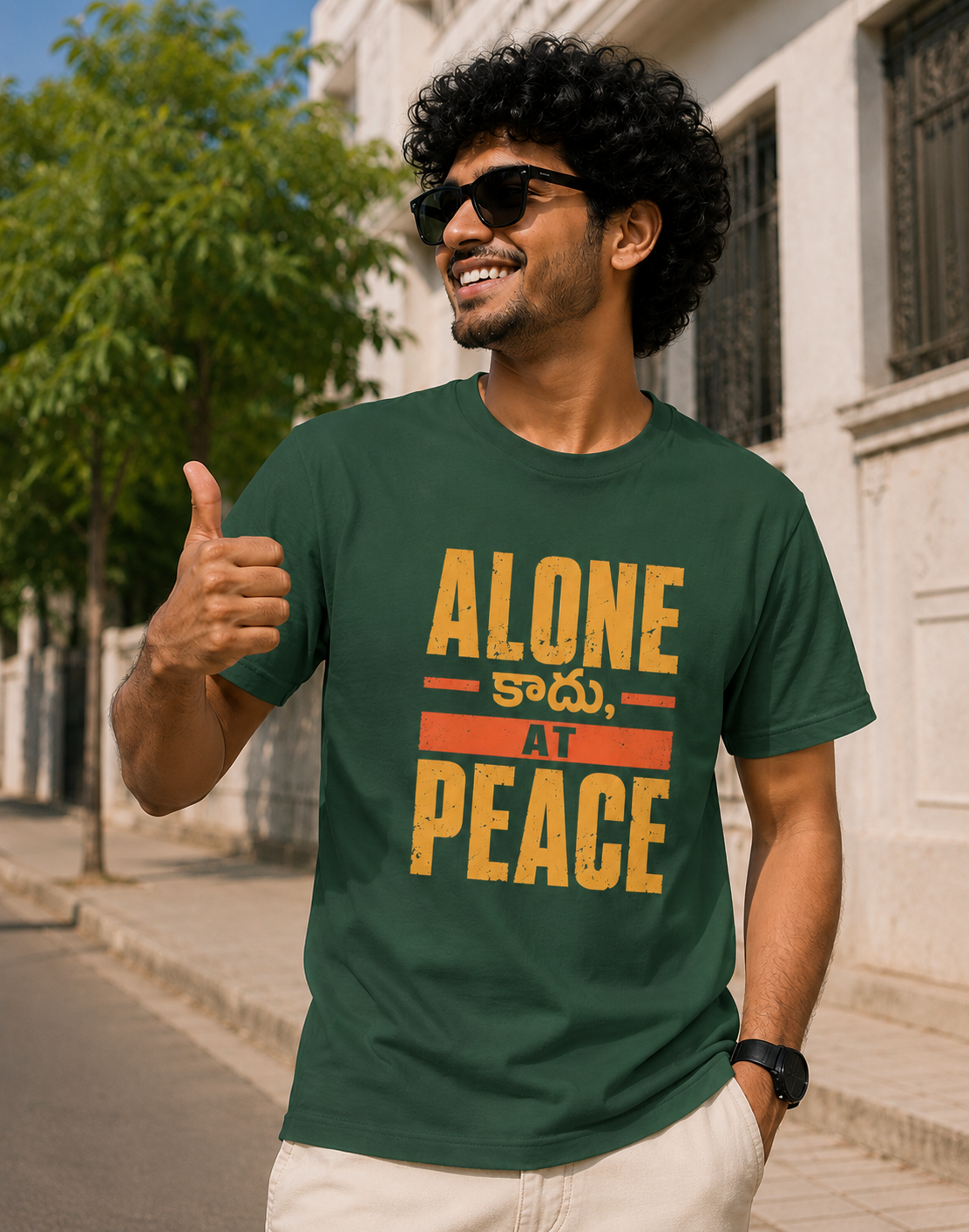 Alone కాదు, At Peace T-Shirt for Boys