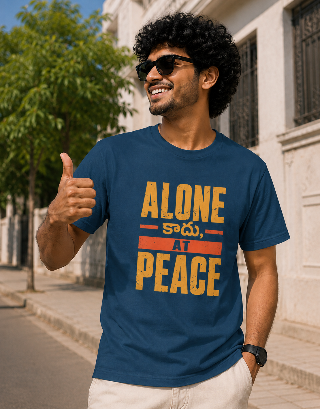Alone కాదు, At Peace T-Shirt for Boys