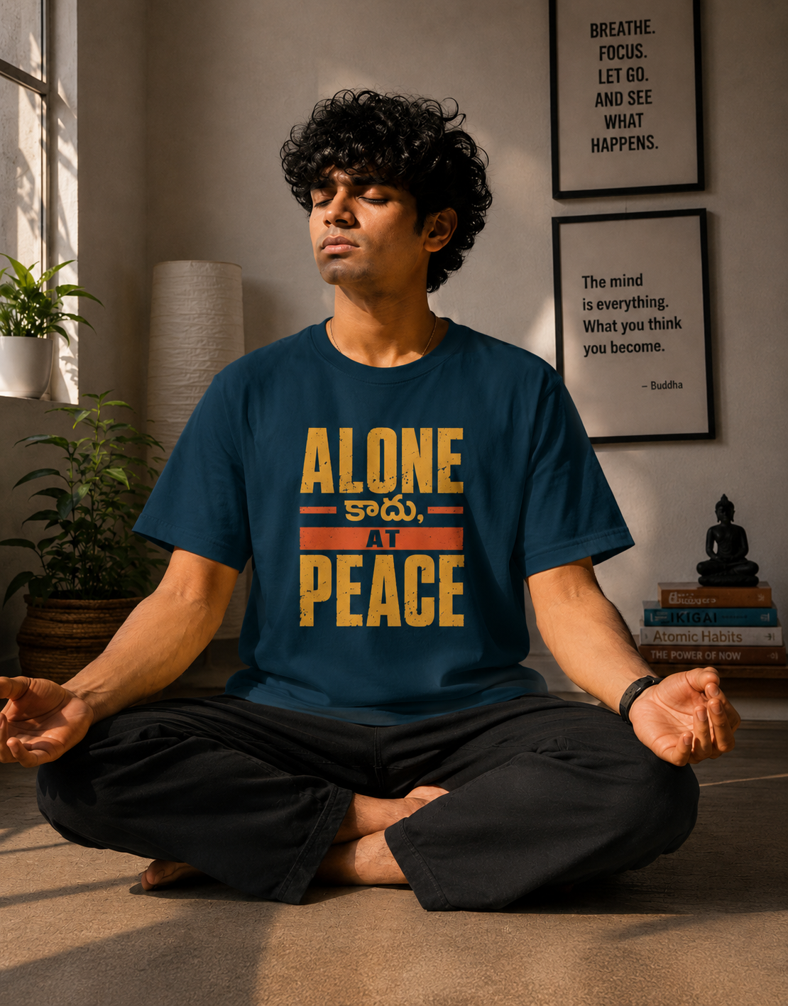 Alone కాదు, At Peace Oversized T-Shirt