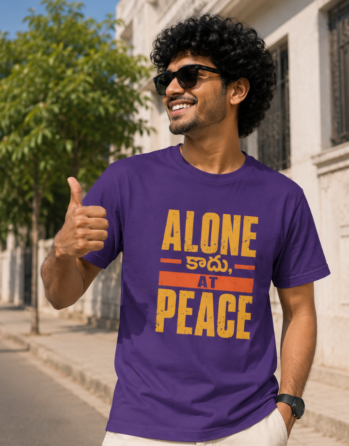 Alone కాదు, At Peace T-Shirt for Boys