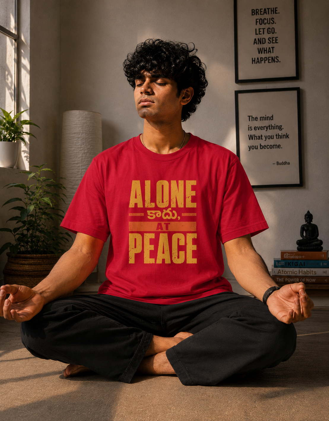 Alone కాదు, At Peace Oversized T-Shirt