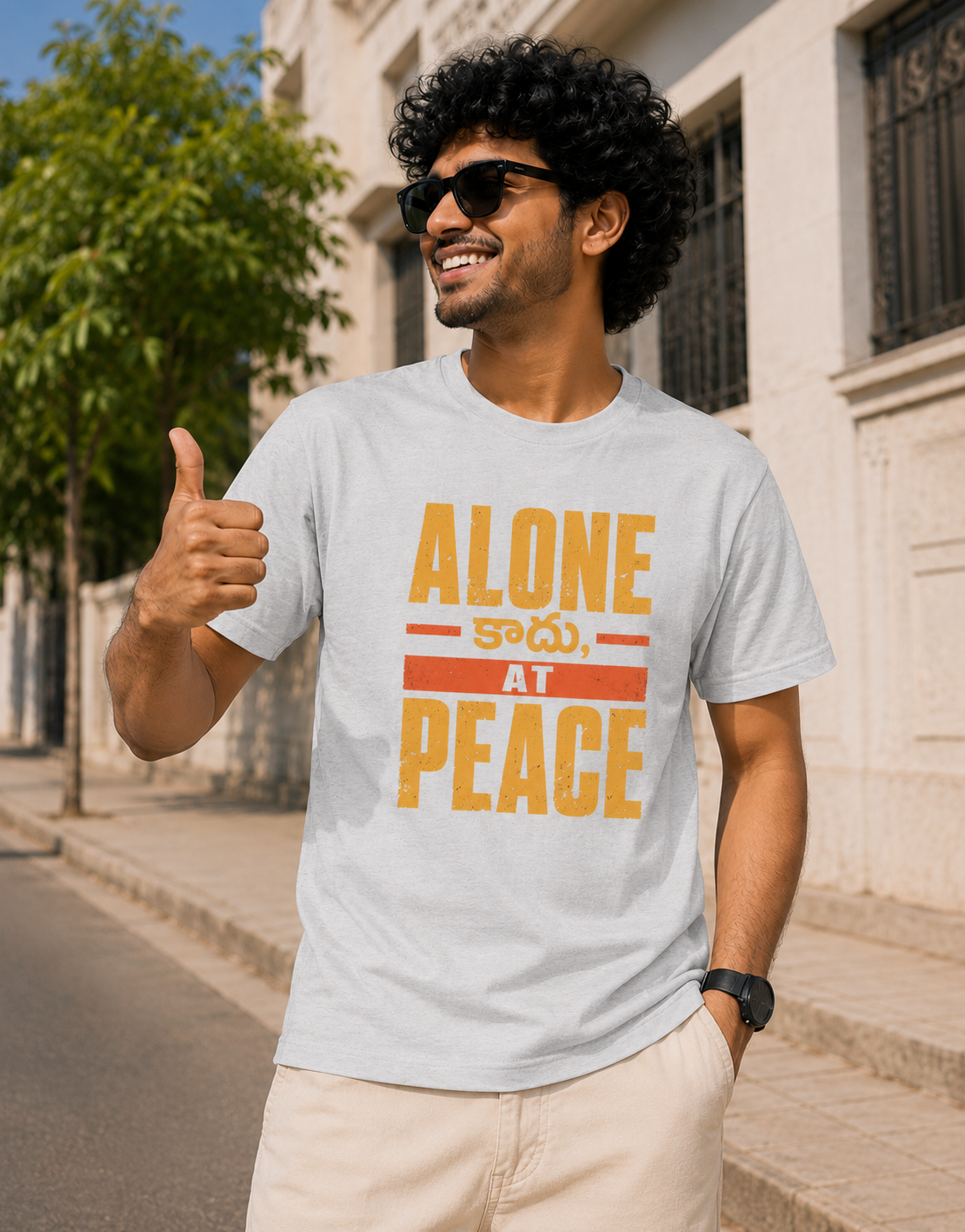 Alone కాదు, At Peace T-Shirt for Boys