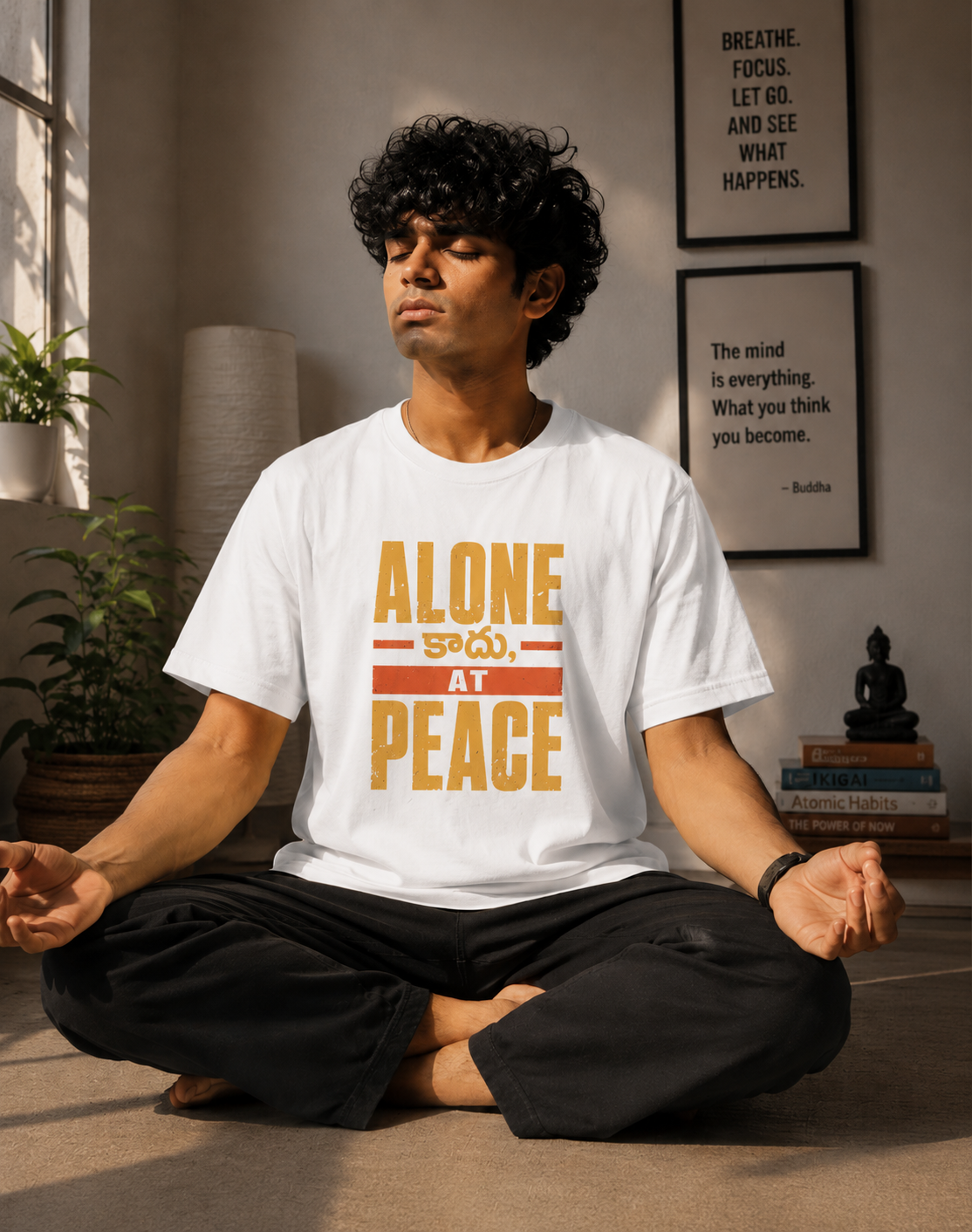 Alone కాదు, At Peace Oversized T-Shirt