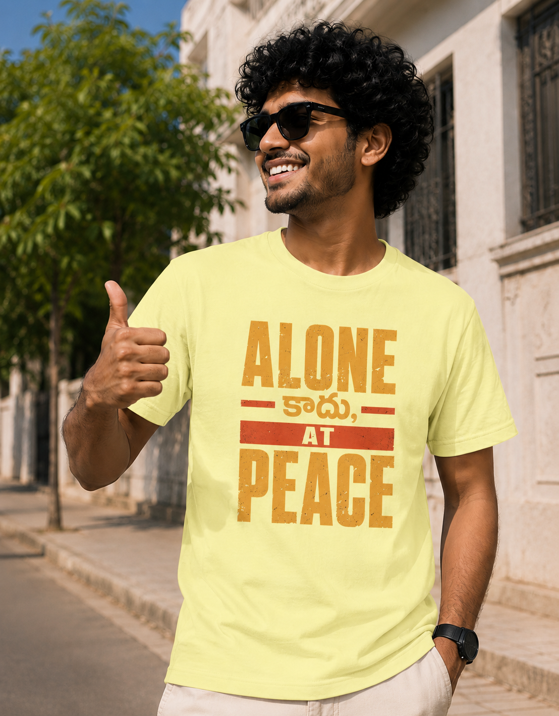 Alone కాదు, At Peace T-Shirt for Boys