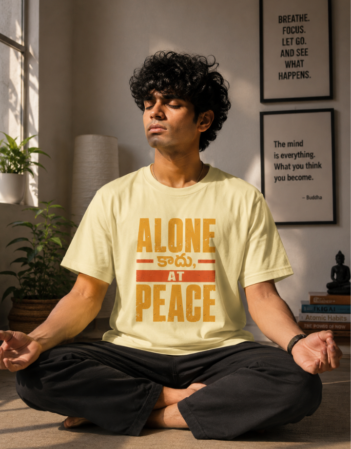Alone కాదు, At Peace Oversized T-Shirt