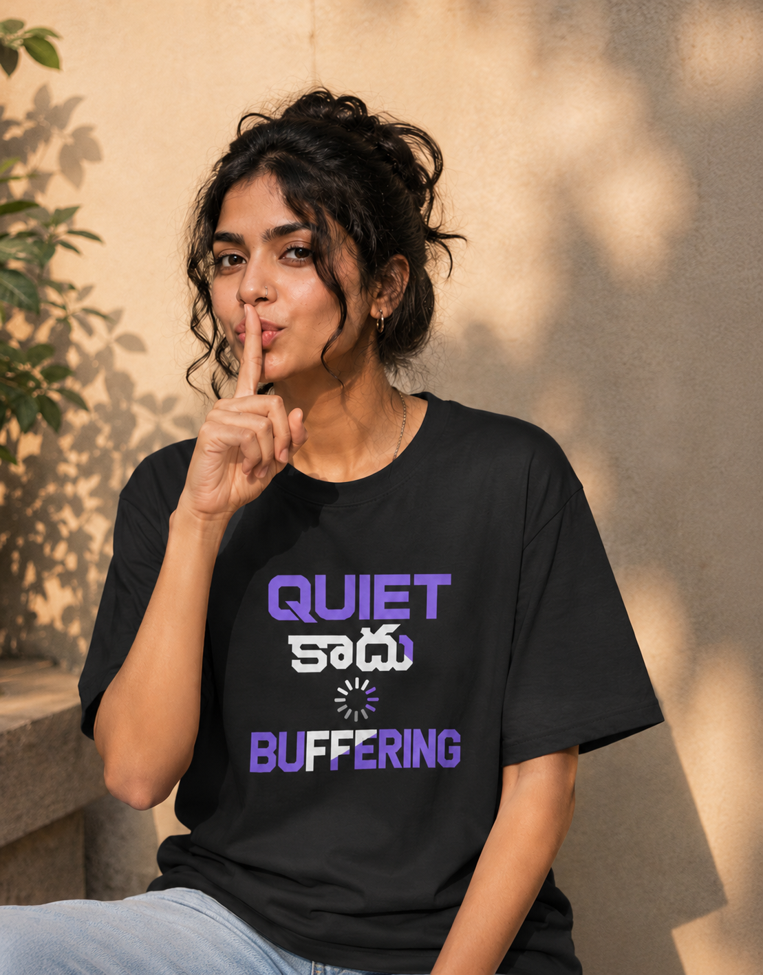 Quiet కాదు, Buffering Oversized Tshirt