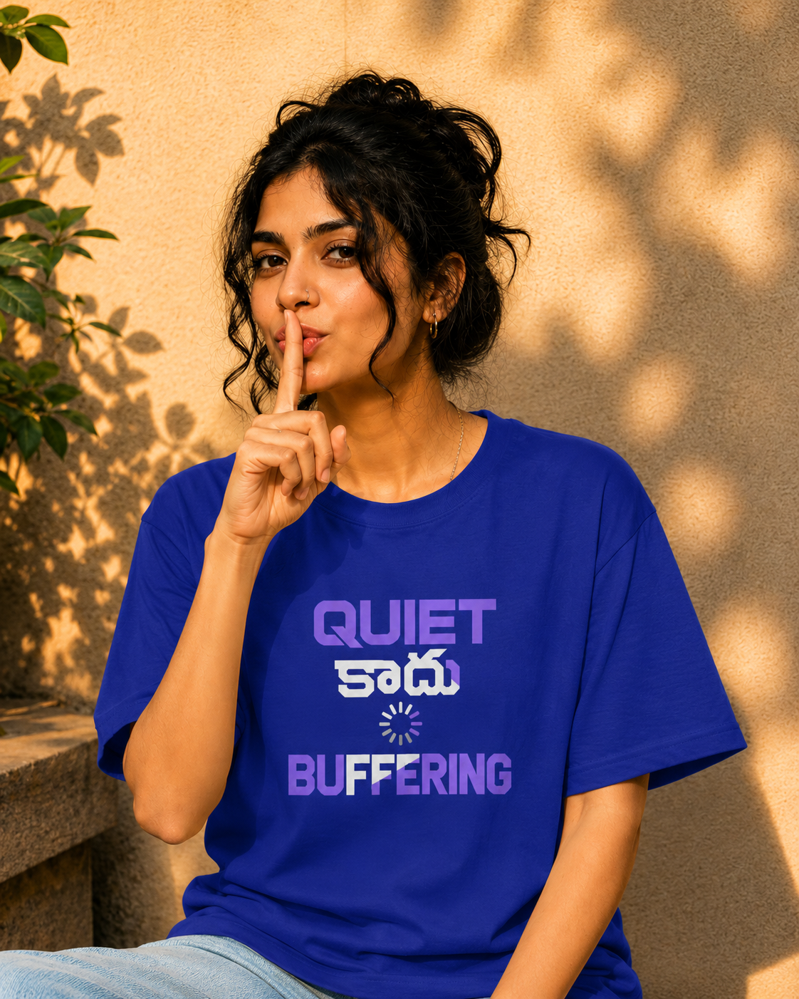 Quiet కాదు, Buffering Oversized Tshirt