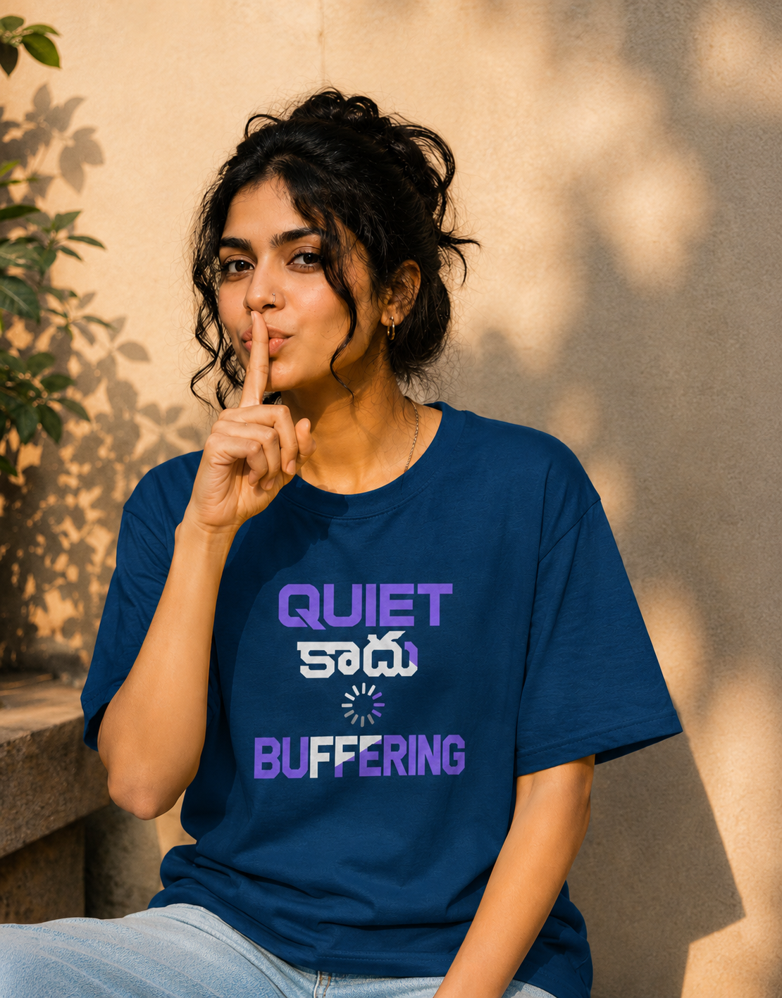Quiet కాదు, Buffering Oversized Tshirt