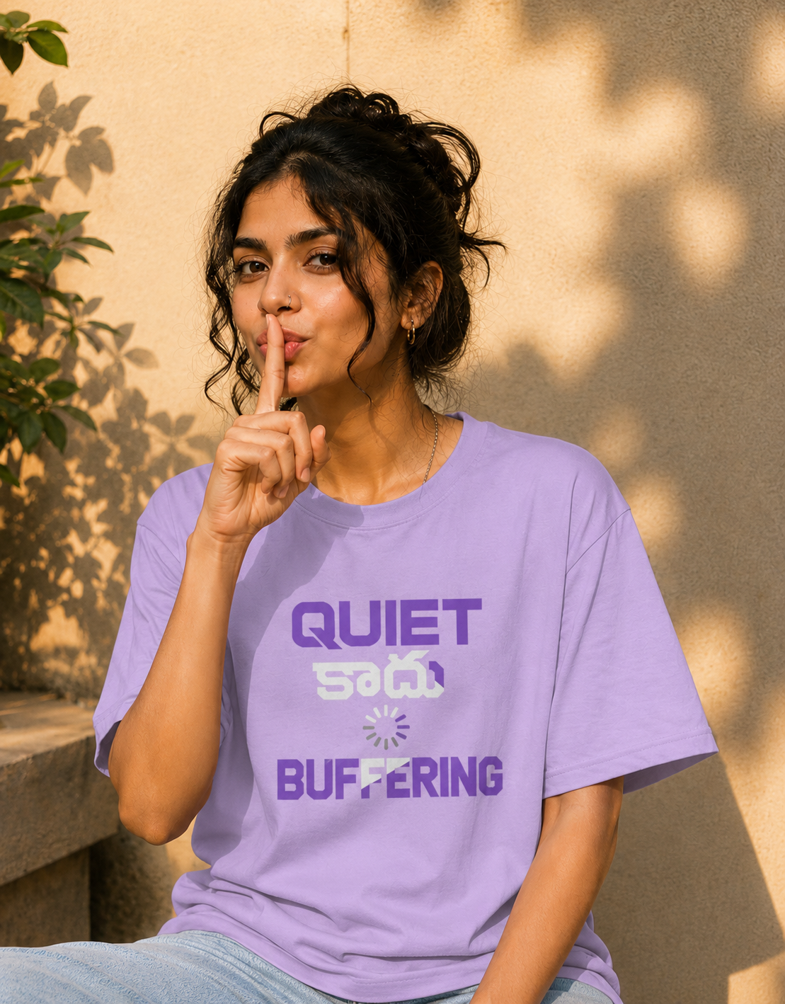 Quiet కాదు, Buffering Oversized Tshirt