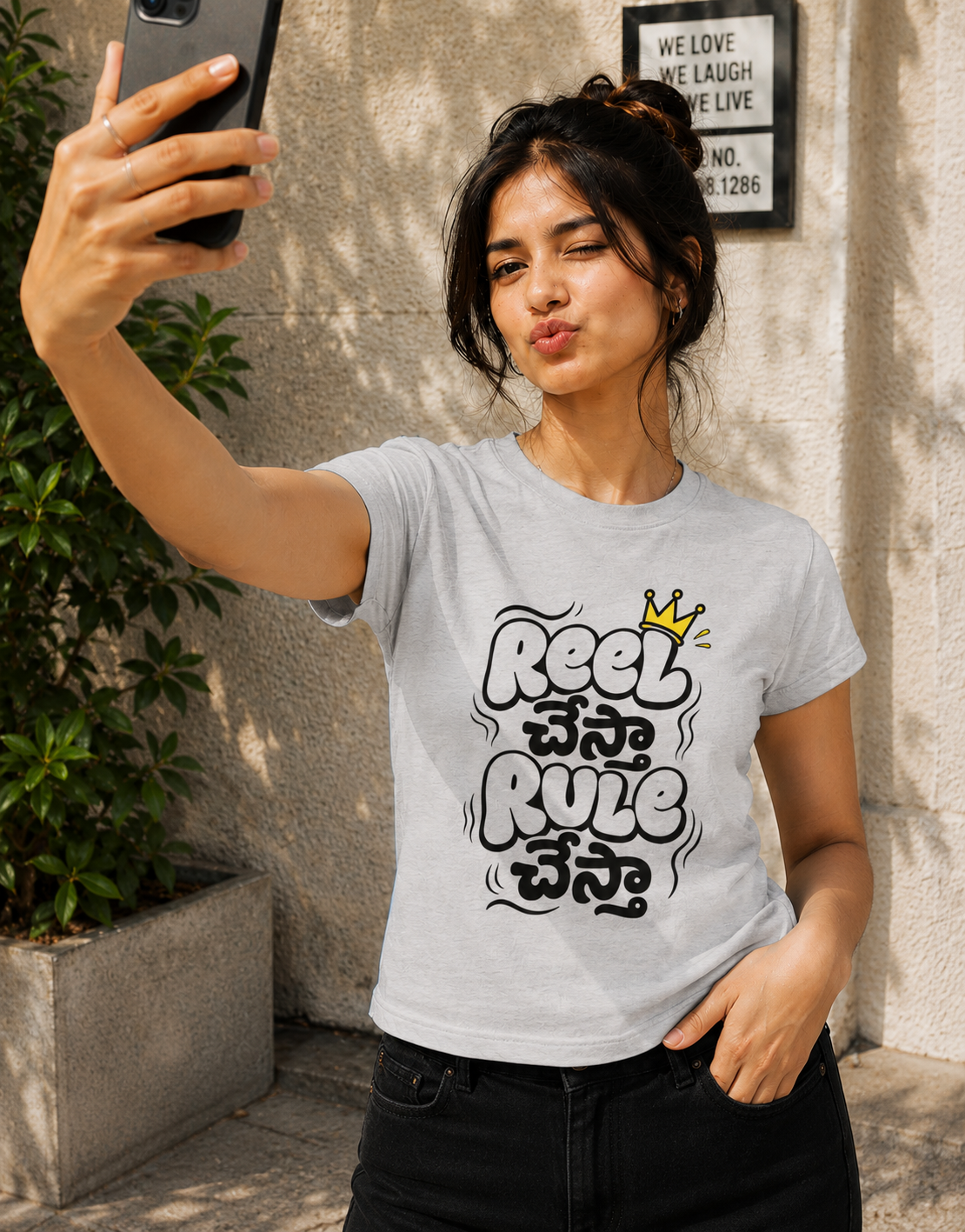 Reel చేస్తా Rule చేస్తా T-Shirt for Girls