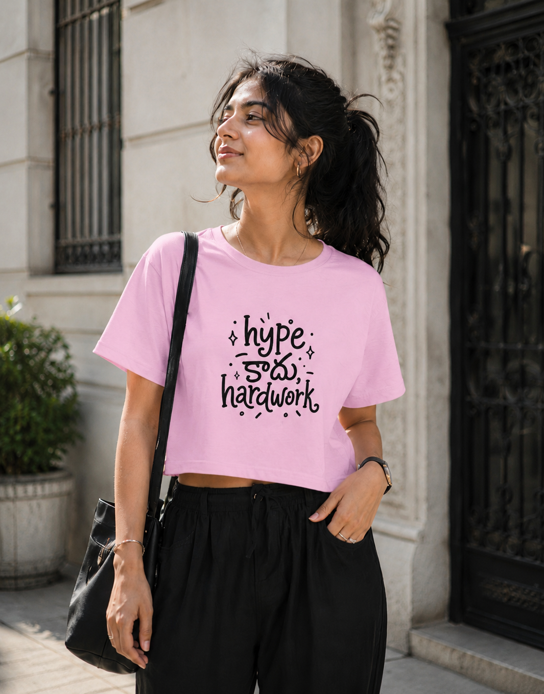 Hype కాదు, Hardwork T-Shirt for Girls
