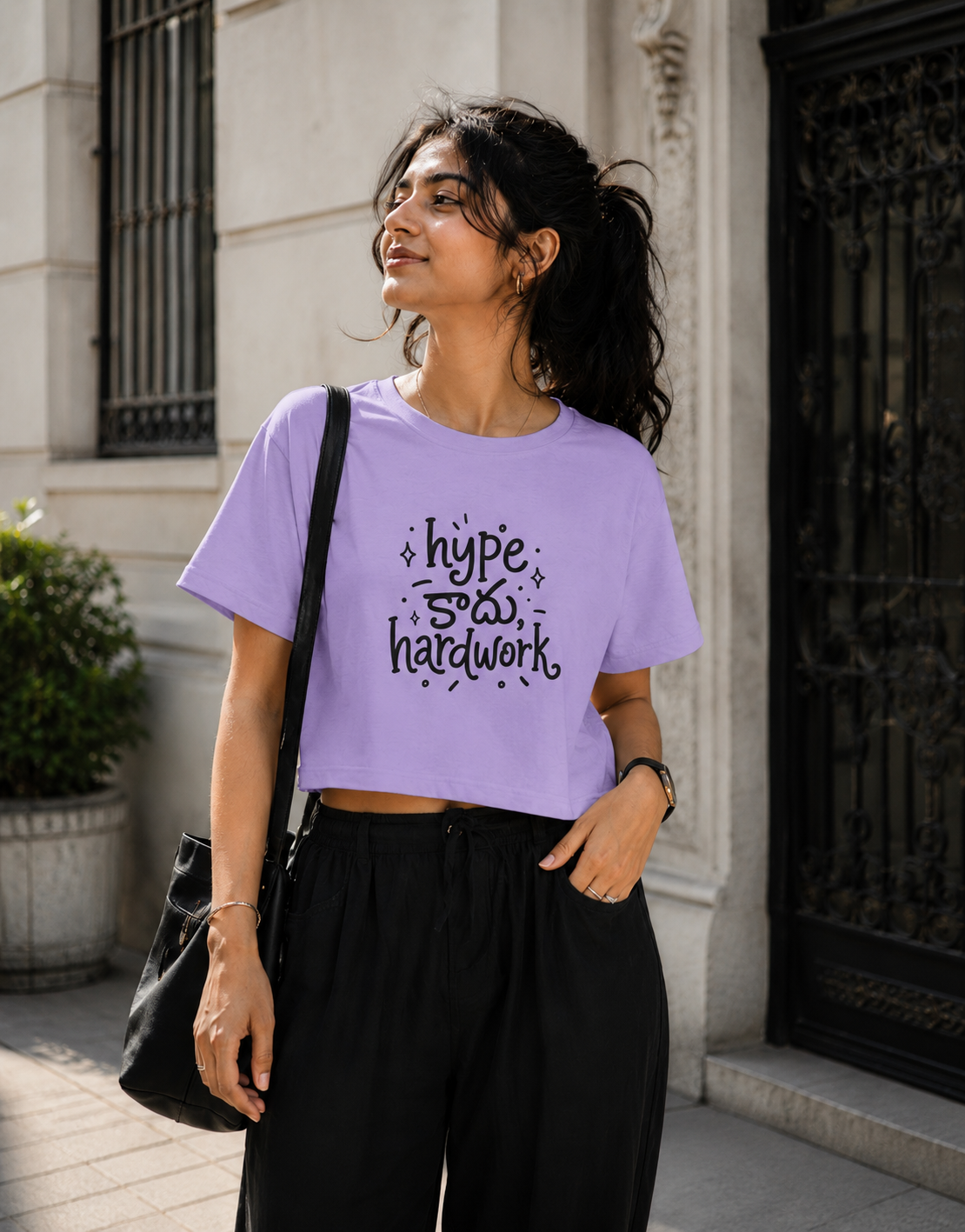 Hype కాదు, Hardwork T-Shirt for Girls