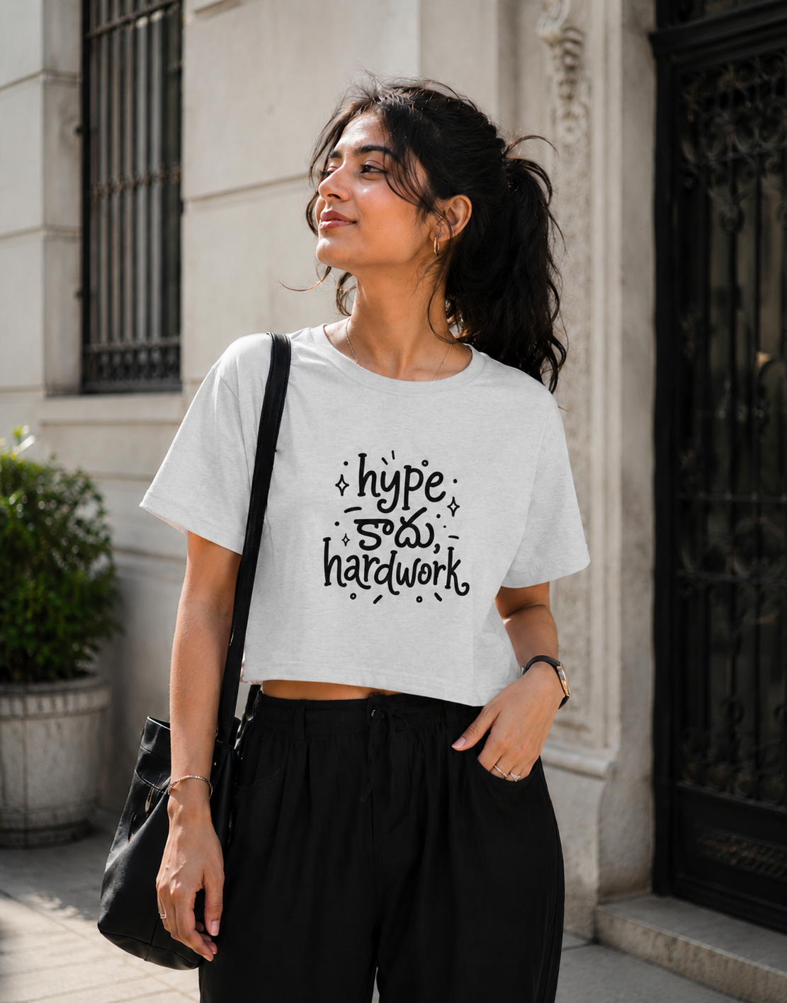 Hype కాదు, Hardwork T-Shirt for Girls